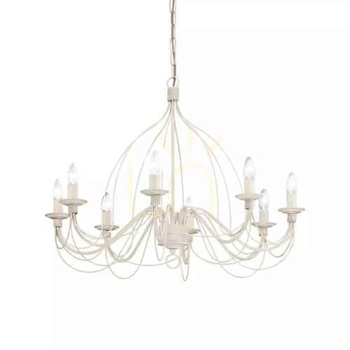Kontrola Závěsné svítidlo Ideal Lux Corte SP8 Bianco bílé 8xE14 80 cm 005898