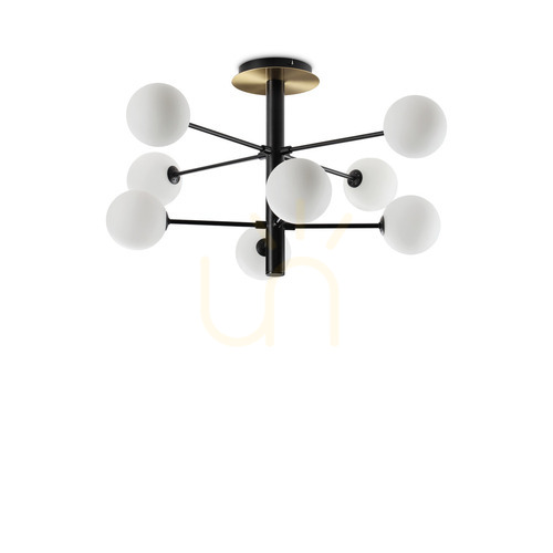 Kontrola Plafón Ideallux Cosmopolitan PL8 černý 64 cm 328485