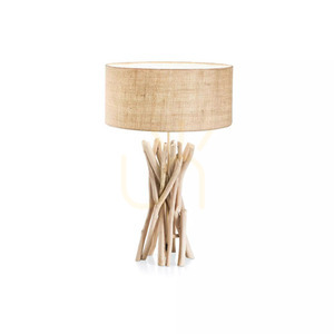 Stolní lampa Ideallux DRIFTWOOD TL1 dřevo a tkanina 40 cm 129570 small 1