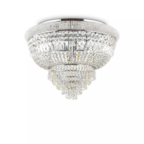 Kontrola Plafon Ideallux DUBAI PL24 CROMO chrom křišťálový 78 cm 243566