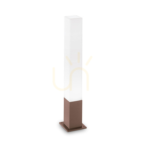 Kontrola Venkovní stojací lampa Ideallux EDO Outdoor PT1 Square Coffee hnědá 79 cm 213088