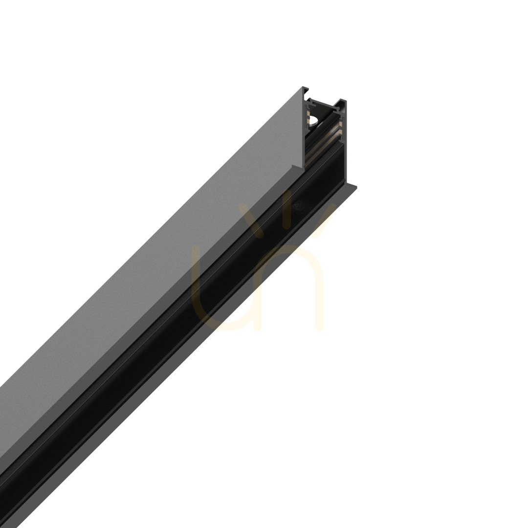 Recessed Trim Ideallux EGO Black Aluminum 2000 mm 320458