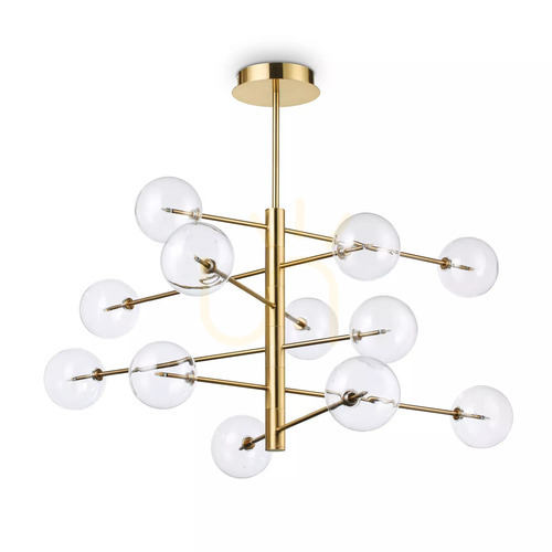 Kontrola Závěsné svítidlo Ideallux Equinoxe SP12 mosaz 12xG4 200125