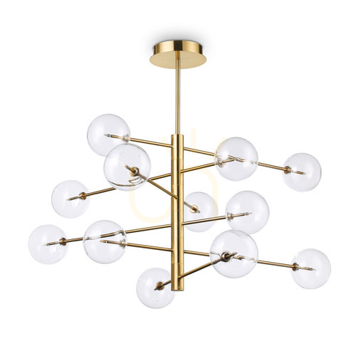 Kontrola Závěsné svítidlo Ideallux Equinoxe SP12 mosaz 12xG4 200125