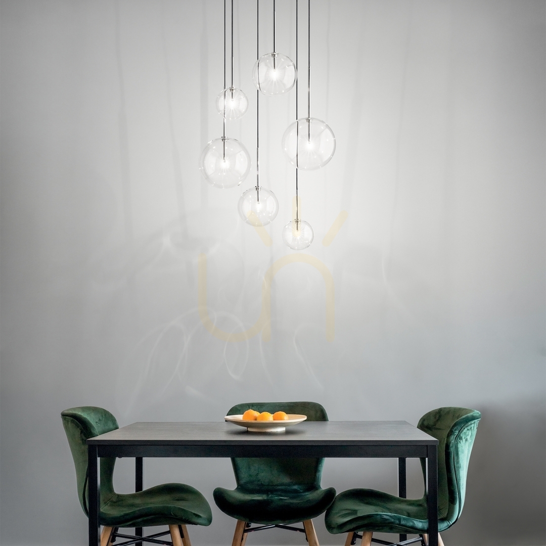 Pohled Závěsné svítidlo Ideal Lux Equinoxe SP6 Cromo chrom 65 cm 317250 Závěsné svítidlo Ideal Lux Equinoxe SP6 Cromo chrom 65 cm 317250