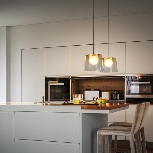 Kontrola Závěsné svítidlo Ideal Lux Fade SP1 Ambra jantarové mosazné G9 271316
