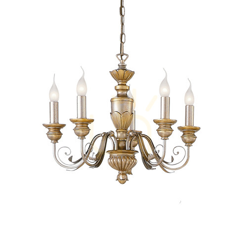 Kontrola Závěsné svítidlo Ideallux Firenze SP5 Oro zlaté 5xE14 55 cm 020822