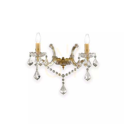 Kontrola Nástěnné svítidlo Ideallux Florian AP2 Oro zlaté 2xE14 035659