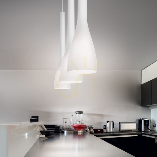 Kontrola Závěsné svítidlo Ideal Lux FLUT SP1 BIG NERO černé sklo E27 035680