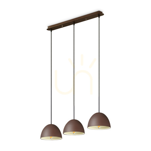 Kontrola Závěsná lampa Ideal Lux Folk SP3 Coffee 174235 3xE27 72 cm tyrkysová