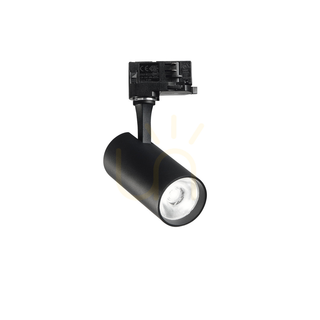 Spot pe șină Ideallux FOX negru LED 15W 3000K 285375