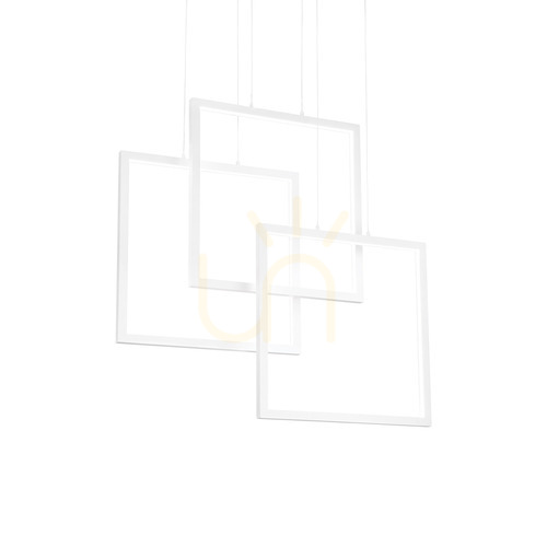 Kontrola Závěsné svítidlo Ideal Lux Frame SP Quadrato Bianco bílé LED 80W 73 cm 253596