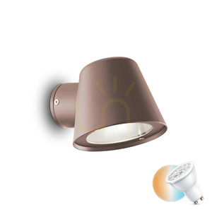 Venkovní nástěnné svítidlo Ideal Lux GAS AP1 Coffee hnědé GU10 213095 0 Venkovní nástěnné svítidlo Ideal Lux GAS AP1 Coffee hnědé GU10 213095 small 0