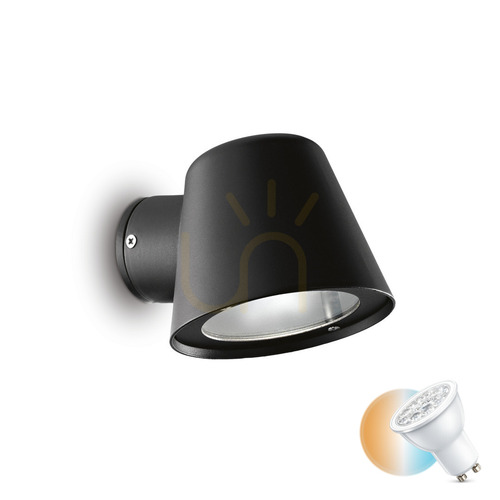 Kontrola Venkovní nástěnné svítidlo Ideal Lux GAS AP1 NERO černé GU10 020228