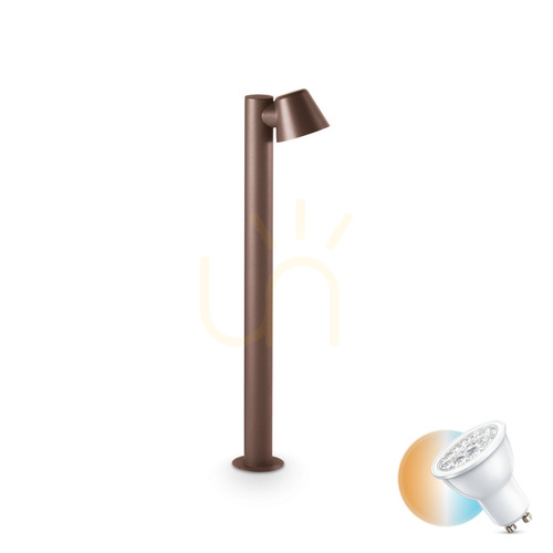 Kontrola Venkovní stojací lampa Ideallux GAS PT1 Coffee hnědá 80 cm 213101