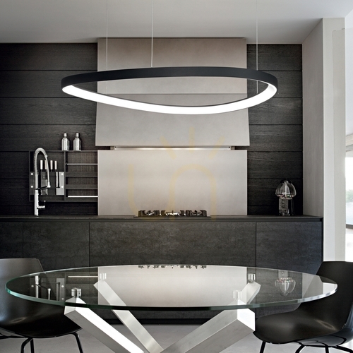Kontrola Závěsné svítidlo Ideallux Gemini SP D042 ON-OFF Nero černé LED 42,5 cm 247236