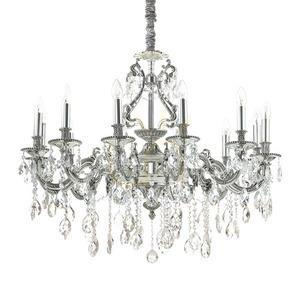 Závěsná lampa Ideal Lux Gioconda SP12 Argento stříbrná 90 cm 164953 0 Závěsná lampa Ideal Lux Gioconda SP12 Argento stříbrná 90 cm 164953 small 0