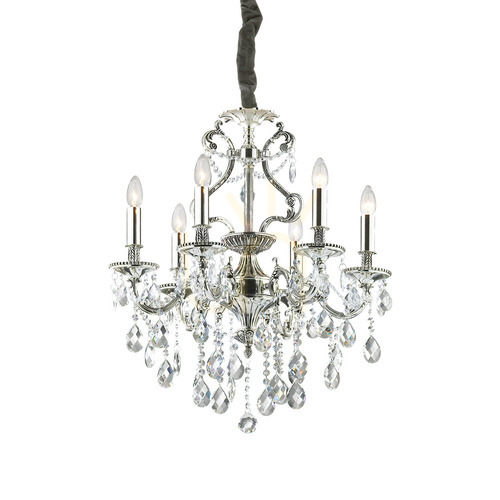 Kontrola Závěsná lampa Ideallux Gioconda SP6 Argento stříbrná 6xE14 62 cm 044927