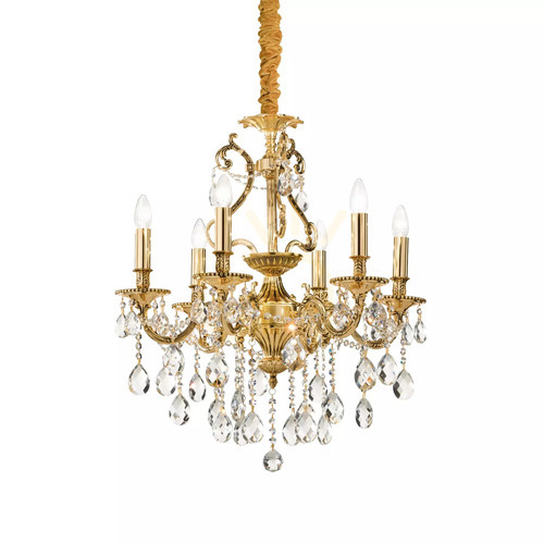 Kontrola Závěsné svítidlo Ideallux Gioconda SP6 Oro zlaté 6xE14 62 cm 060507