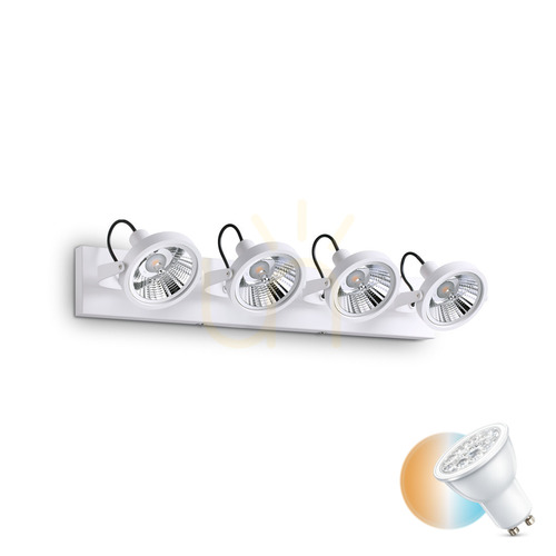 Kontrola Plafon Ideallux GLIM PL4 bianco bílý 4x GU10 200217