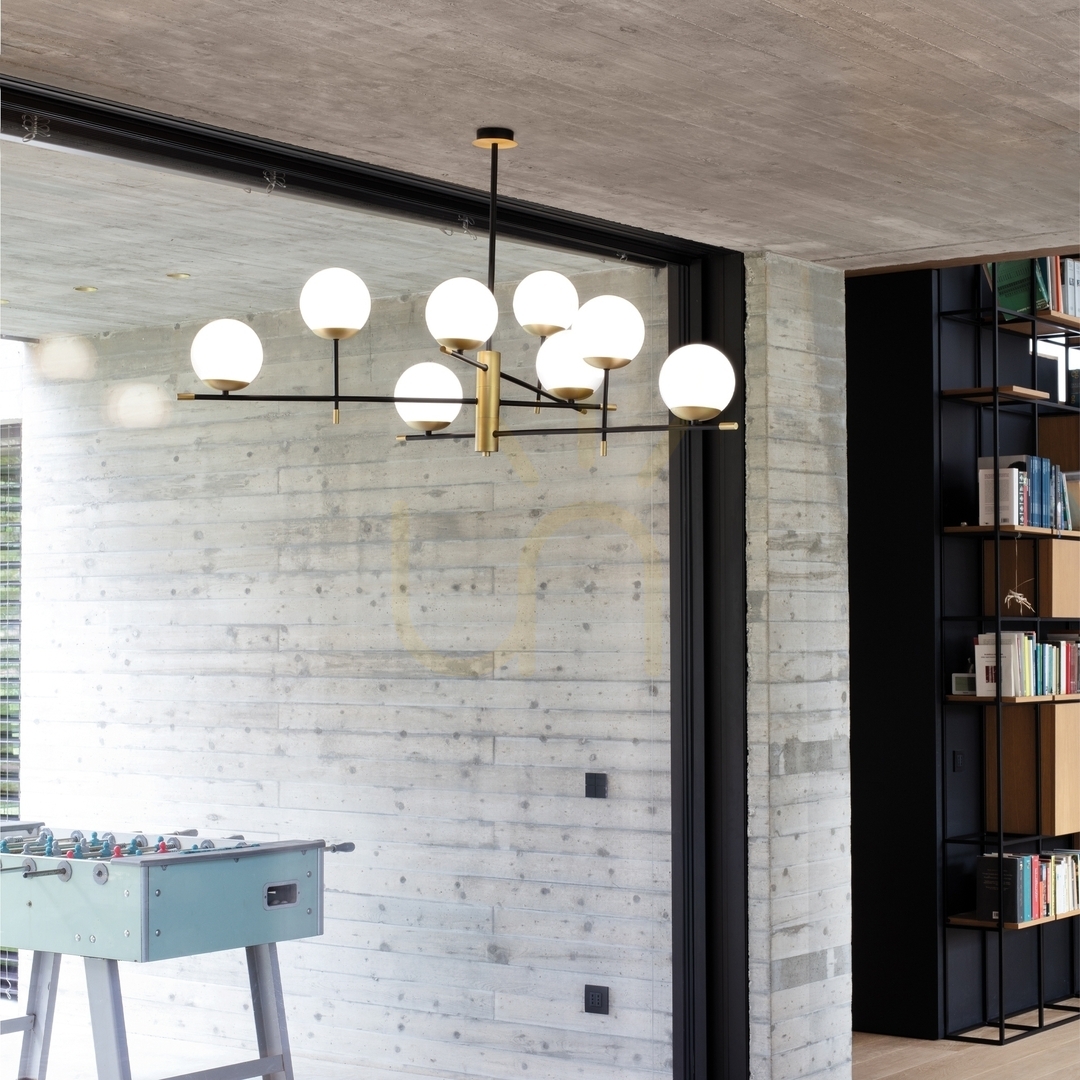 Pohled Plafon Ideallux Gourmet PL6 černý mosaz 6xE14 100 cm 289496 Plafon Ideallux Gourmet PL6 černý mosaz 6xE14 100 cm 289496