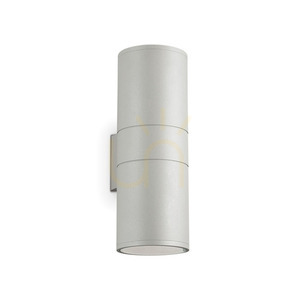 Venkovní nástěnné svítidlo Ideal Lux Gun AP2 Big Grigio šedé, hliník a sklo Pyrex, 2×E27, IP54, 163604 small 0
