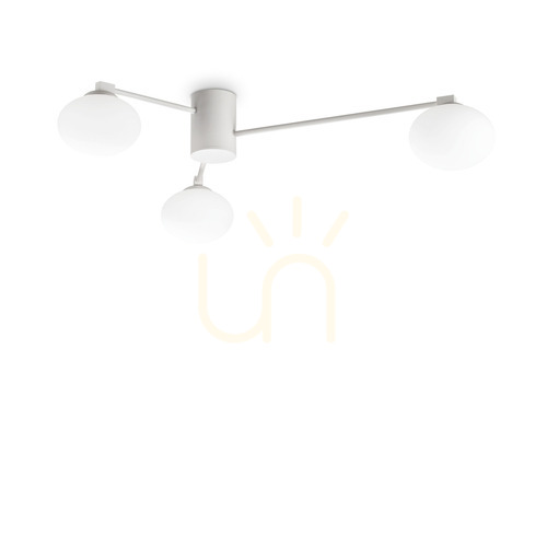 Kontrola Plafon Ideallux HERMES PL3 D90 BIANCO bílý 90 cm 322674