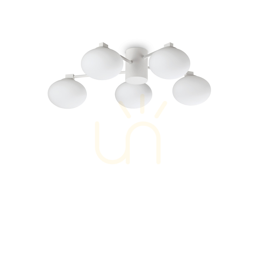 Kontrola Plafon Ideallux HERMES PL5 D60 bílý 322698 Plafon Ideallux HERMES PL5 D60 bílý 322698