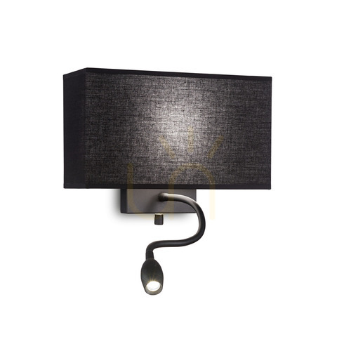 Kontrola Nástěnné svítidlo Ideallux HOTEL AP2 All Black černé 215709