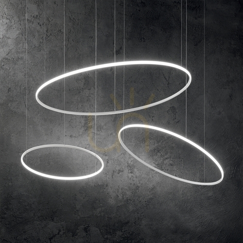 Kontrola Závěsné světlo Ideallux Hulahoop SP D061 bílé LED 28W 61 cm 258775
