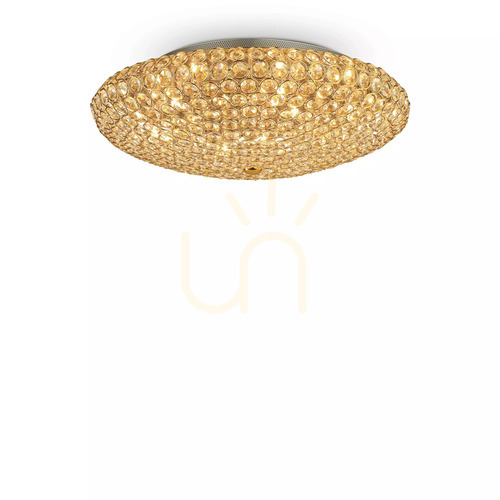Kontrola Plafon Ideallux KING PL9 ORO zlatý 9xG9 53,5 cm 073262