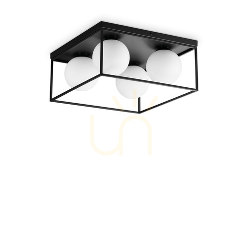 Kontrola Plafon Ideallux LINGOTTO PL4 NERO černý 4xE14 45,5 cm 327860