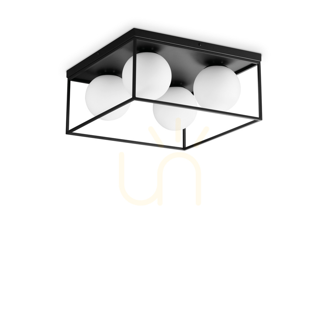 Kontrola Plafon Ideallux LINGOTTO PL4 NERO černý 4xE14 45,5 cm 327860 Plafon Ideallux LINGOTTO PL4 NERO černý 4xE14 45,5 cm 327860