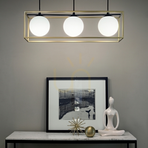 Kontrola Závěsné svítidlo Ideallux Lingotto SP3 Ottone mosazné 3xE14 198125