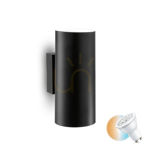 Kontrola Nástěnné svítidlo Ideallux LOOK AP2 NERO černé 2x GU10 095998