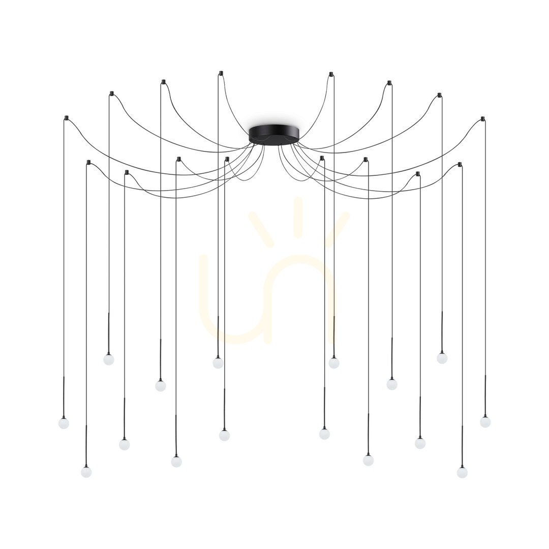 Kontrola Závěsné svítidlo Ideallux Lucciola SP16 Nero černé LED 16W 284002 Závěsné svítidlo Ideallux Lucciola SP16 Nero černé LED 16W 284002