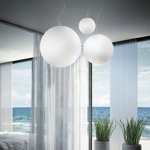 Kontrola Závěsné světlo Ideal Lux MAPA Bianco SP1 D30 bílé 009087