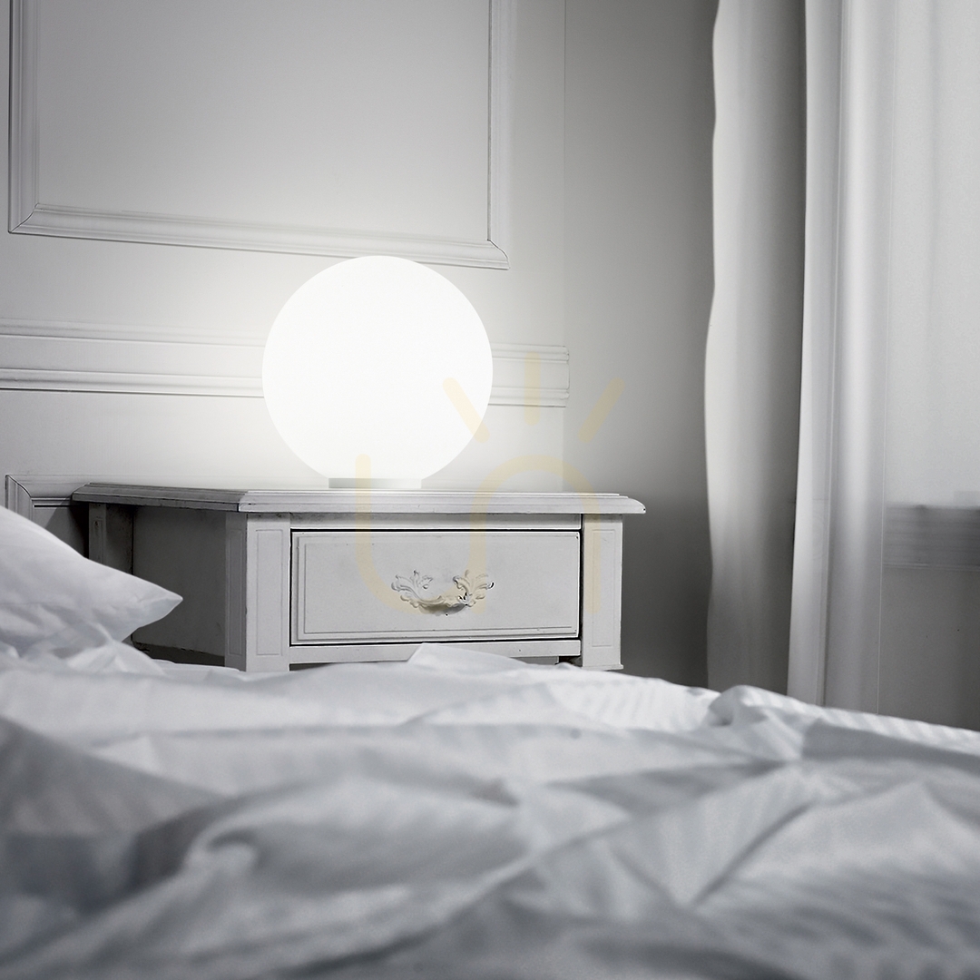 Pohled Stolní lampa Ideallux MAPA BIANCO bílá sklo/kov G9 10 cm 310817 Stolní lampa Ideallux MAPA BIANCO bílá sklo/kov G9 10 cm 310817