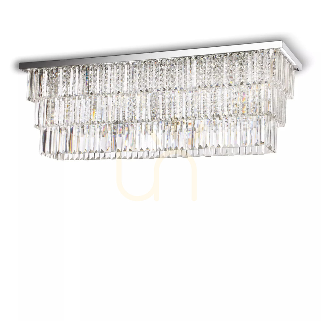 Pohled Plafon Ideallux Martinez PL8 chrom 8xE14 103 cm 166285 Plafon Ideallux Martinez PL8 chrom 8xE14 103 cm 166285