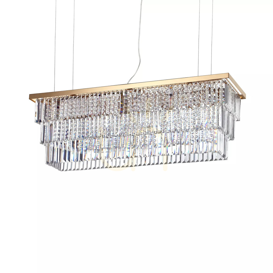 Pohled Závěsná lampa Ideallux Martinez SP8 Oro zlatá 8xE14 103 cm 213583 Závěsná lampa Ideallux Martinez SP8 Oro zlatá 8xE14 103 cm 213583
