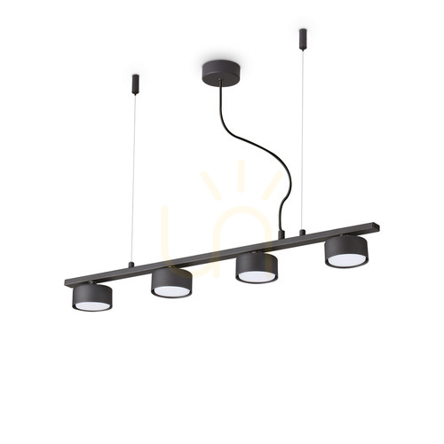 Kontrola Závěsné svítidlo Ideallux MINOR LINEAR SP4 černé 4xGX53 235455