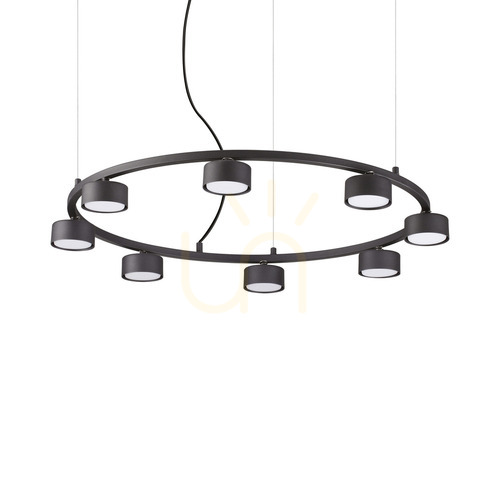 Kontrola Závěsná lampa Ideallux Minor Round SP8 černá 8x GX53 235547