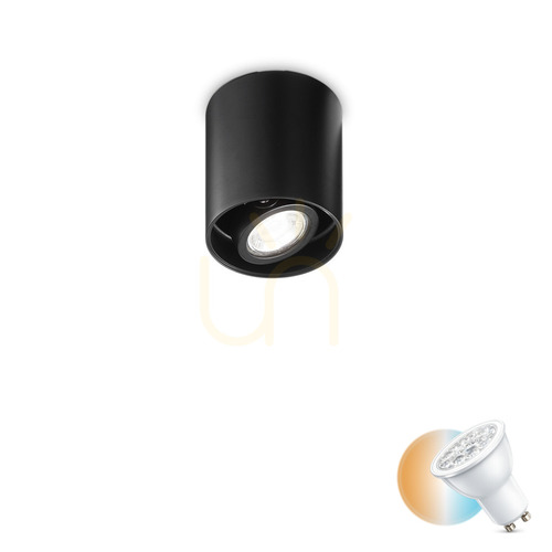 Kontrola Plafon Ideallux MOOD PL1 D09 Round černý GU10 243924