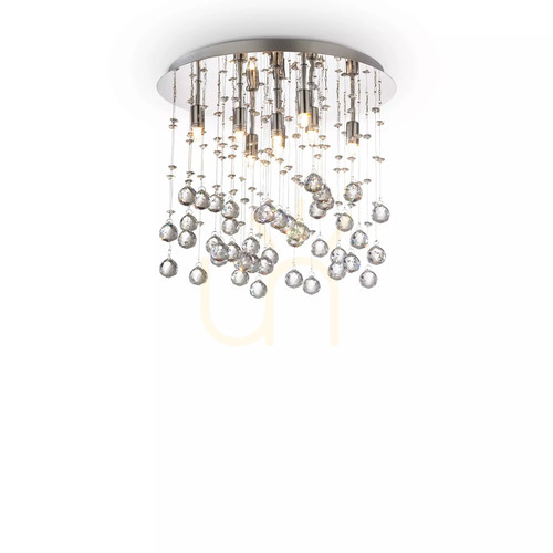 Kontrola Plafon Ideallux Moonlight PL8 chrom 40 cm 8xG9 077796