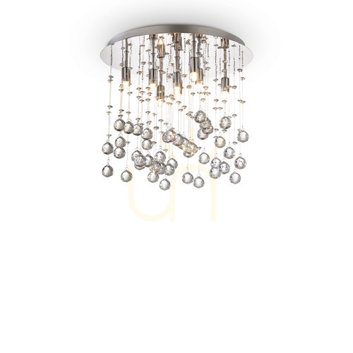 Kontrola Plafon Ideallux Moonlight PL8 chrom 40 cm 8xG9 077796