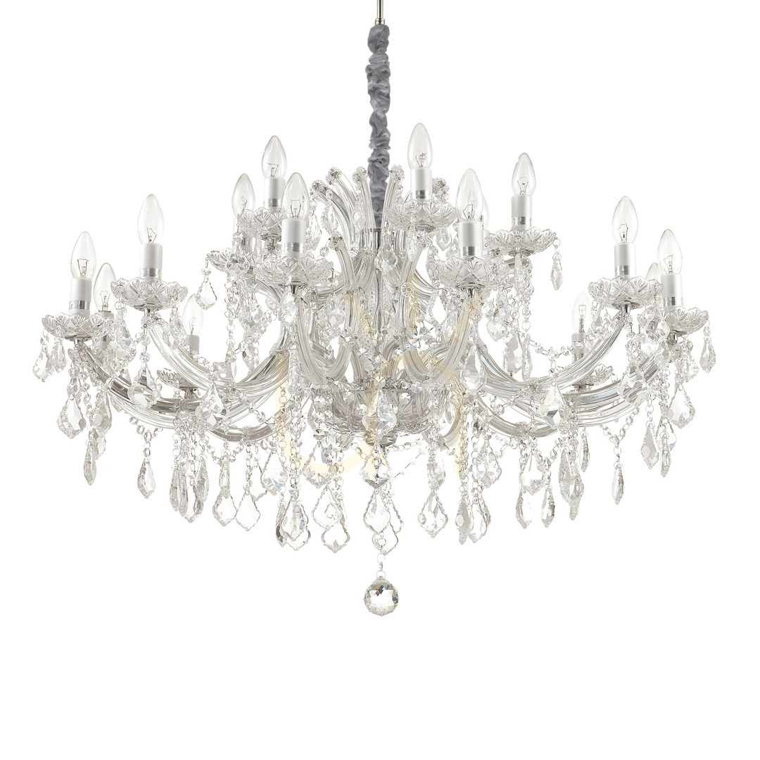 Kontrola Závěsné svítidlo Ideallux Napoleon SP18 Cromo chrom 96 cm 167268 Závěsné svítidlo Ideallux Napoleon SP18 Cromo chrom 96 cm 167268