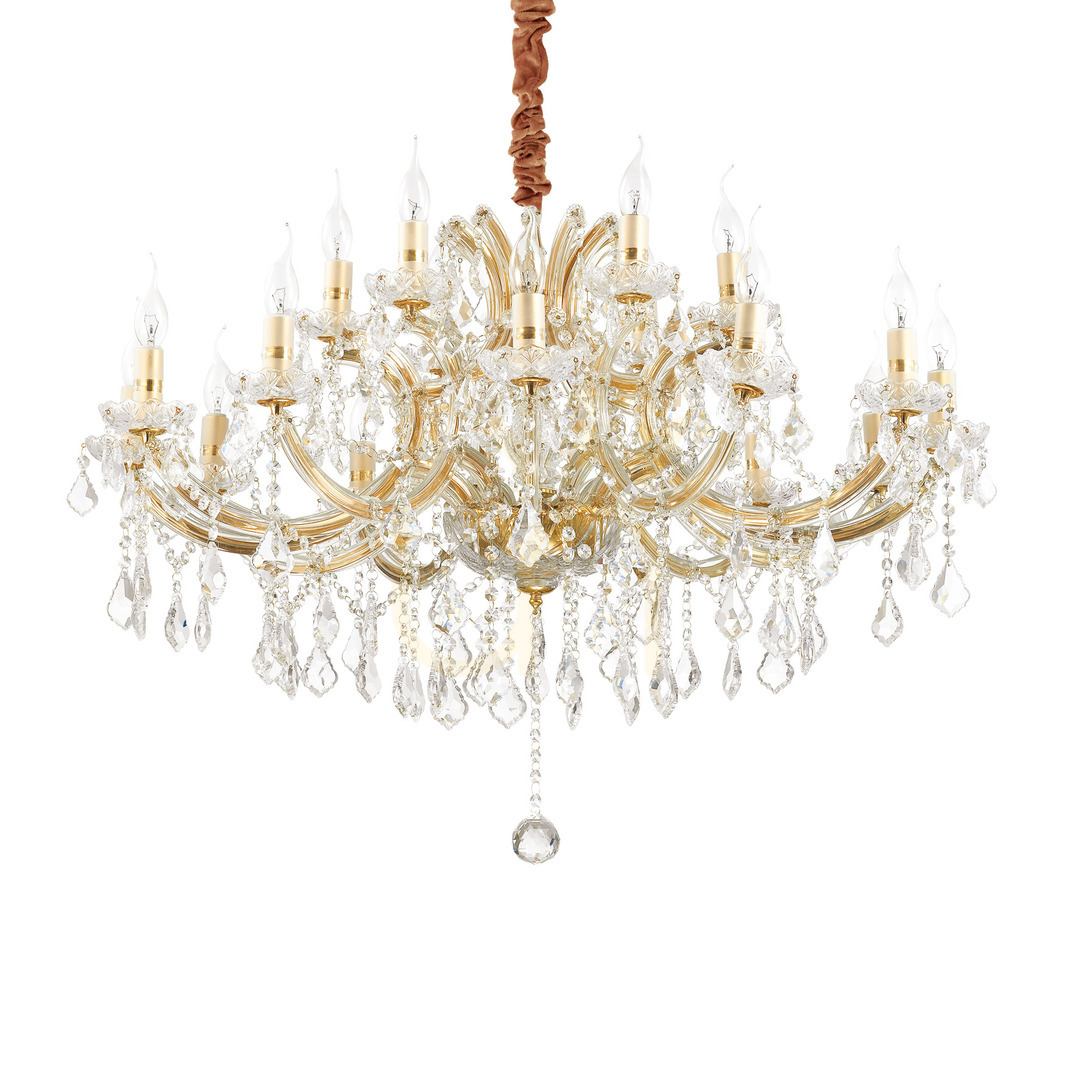 Kontrola Závěsné svítidlo Ideal Lux Napoleon SP18 Oro zlaté 18xE14 96 cm 167411 Závěsné svítidlo Ideal Lux Napoleon SP18 Oro zlaté 18xE14 96 cm 167411