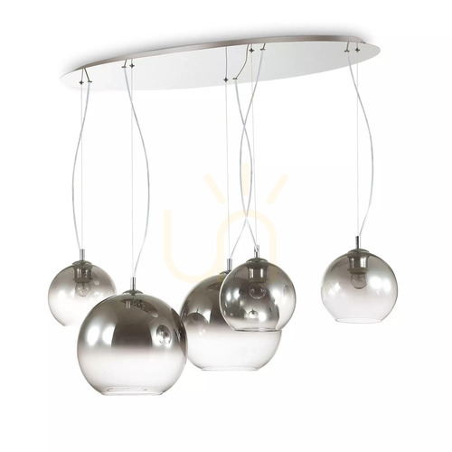 Kontrola Závěsné svítidlo Ideallux NEMO SP5 Cromo Sfumato 138305 chrom 5xE27
