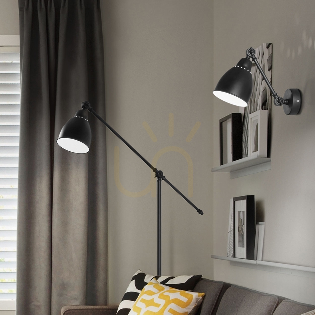 Pohled Nástěnné svítidlo Ideallux Newton AP1 Nero černé E27 027852 Nástěnné svítidlo Ideallux Newton AP1 Nero černé E27 027852