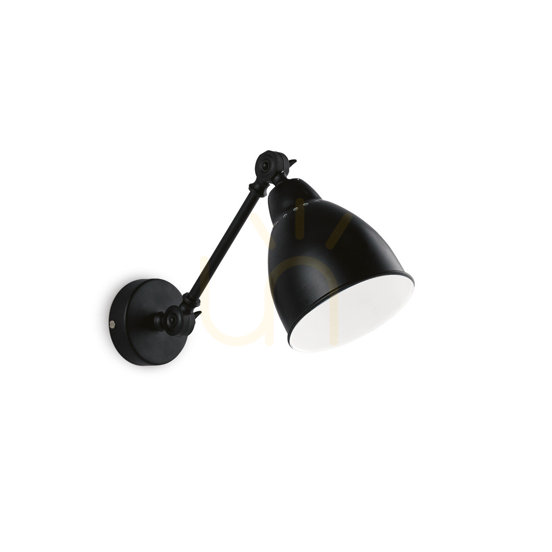 Kontrola Nástěnné svítidlo Ideallux Newton AP1 Nero černé E27 027852 Nástěnné svítidlo Ideallux Newton AP1 Nero černé E27 027852